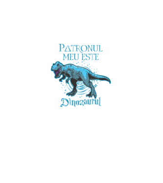 Patronul meu este dinozaurul model negru pe tricou