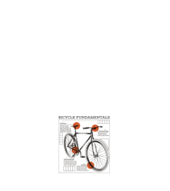 Bicycle fundamentals model negru pe tricou
