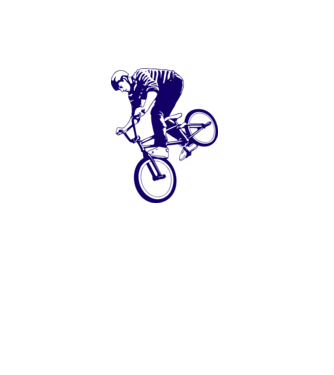 BMX stunt model gri pe tricou