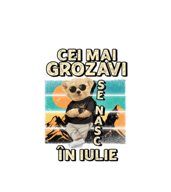 RETRO teddy IULIE model alb pe tricou