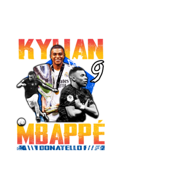 Mbappé tribute model alb pe tricou