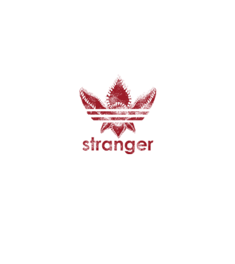 stranger things logo model negru pe tricou