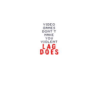 Violent lag model alb pe tricou
