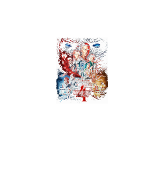 stranger things poster model negru pe tricou