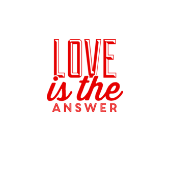 love in answer model negru pe tricou