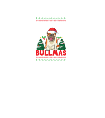 Merry bullmas ugly sweater model negru pe tricou