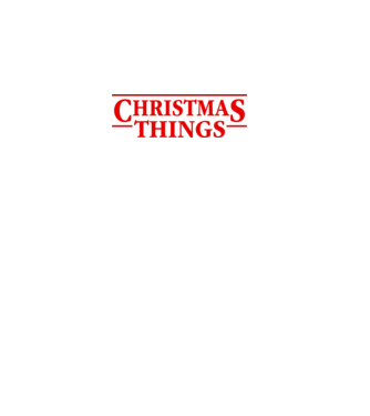 Christmas Things model negru pe tricou