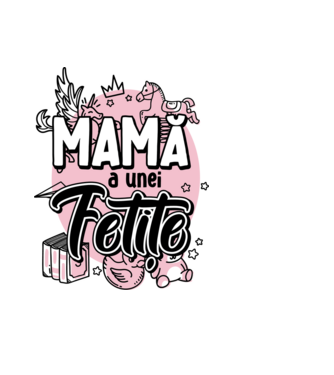 Mamă a unei fetițe model albastru deschis pe tricou
