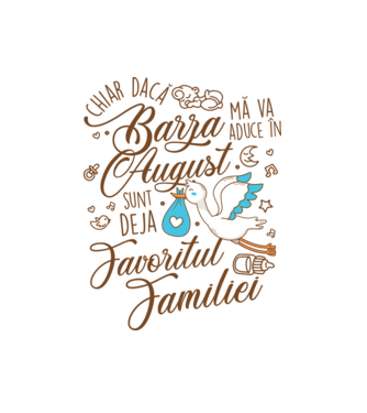 Favoritul familiei AUGUST model alb pe tricou