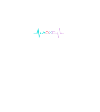 Playstation Symbols EKG model negru pe tricou