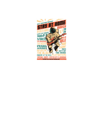 Stay at home festival model negru pe tricou