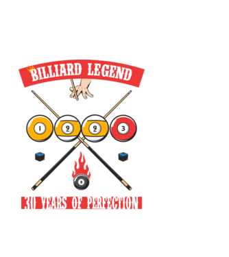 Billiard legend born in 1993 model alb pe tricou