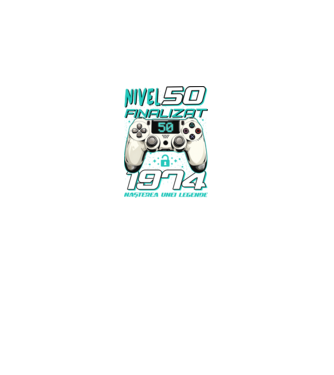 Nivel finalizat 50 1975 model negru pe tricou