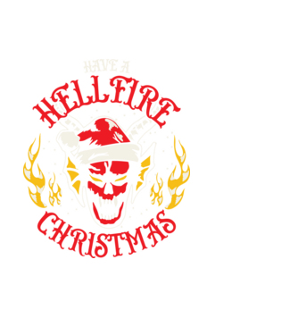 Hellfire Christmas model negru pe tricou