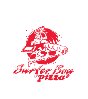 surfer boy pizza stranger things model alb pe tricou