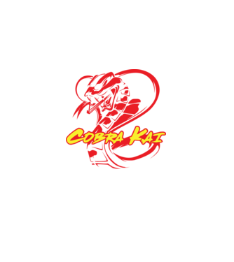 cobra kai simple model negru pe tricou