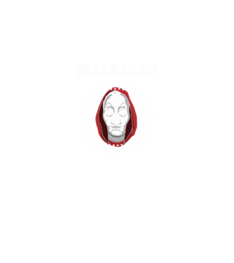 bella ciao stroke white model negru pe tricou