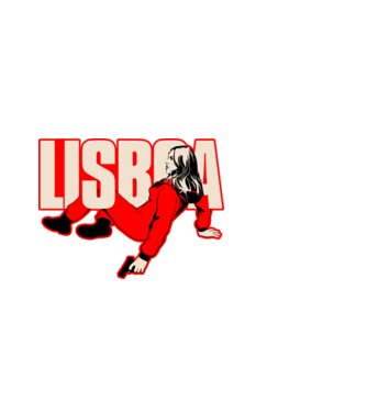 lisboa la casa de papel model negru pe tricou