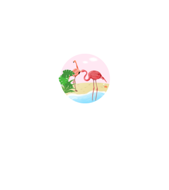 Flamingo model alb pe tricou