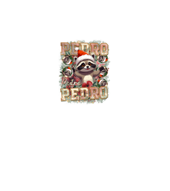 Pedro pedro flower xmas model alb pe tricou