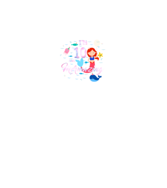 Mermazing Birthday 10 model negru pe tricou