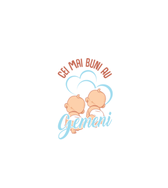 Cei mai buni au gemeni model alb pe tricou
