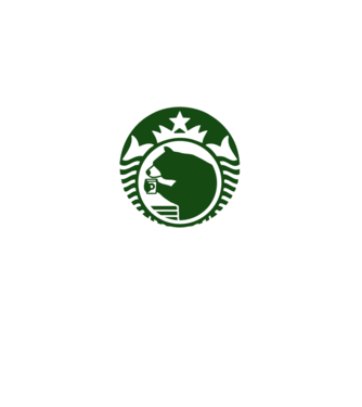 Bear Bucks model alb pe tricou
