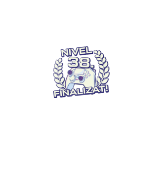 Nivel 38 finalizat! model negru pe tricou