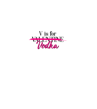 V for Vodka model alb pe tricou