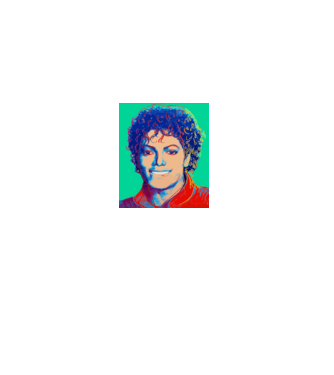 Micheal Jackson Art model alb pe tricou