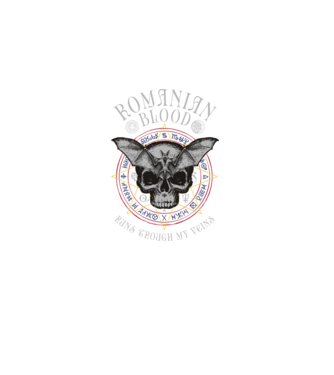 România Romanian Blood model negru pe tricou