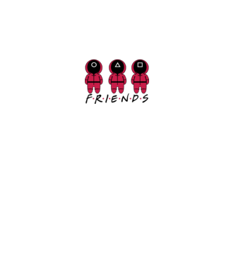 squid game friends model alb pe tricou