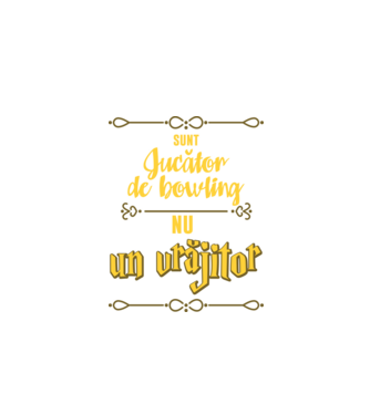 Sunt jucător de bowling, nu un magician model negru pe tricou