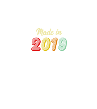 made in 2019 retro model negru pe tricou