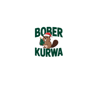 Bober kurwa xmas model alb pe tricou