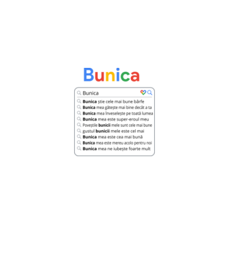 căutare Google Bunica model negru pe tricou