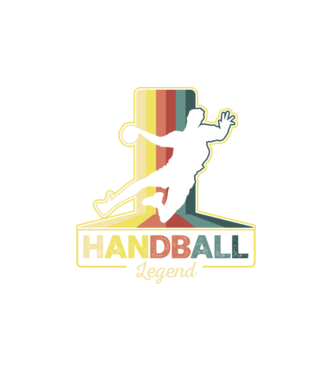 Retro Handball legend model alb pe tricou