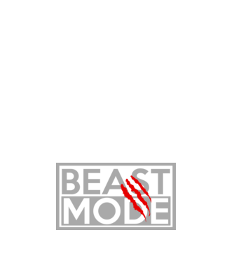 Beast mode model albastru închis pe tricou