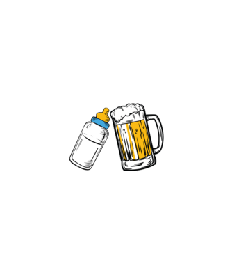 să curgă laptele! model negru pe tricou