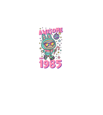 Awesome since 1985 - Labubu model negru pe tricou