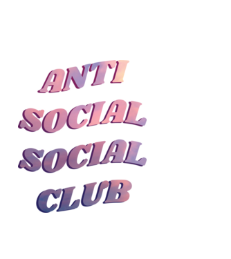 Anti social social club pink model alb pe tricou