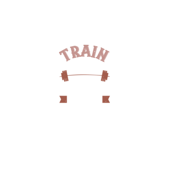 Train Hard model negru pe tricou