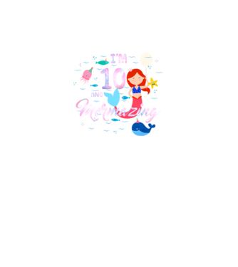 Mermazing Birthday 10 model negru pe tricou