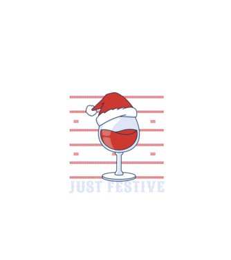 Not drunk just festive ugly sweater model negru pe tricou