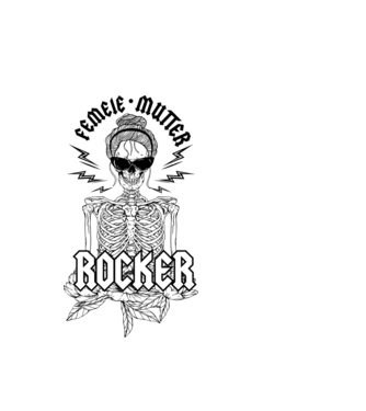 femeie - mutter - rocker model alb pe tricou