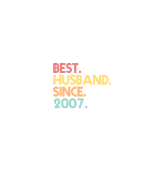 best husband since 2007 retro model negru pe tricou