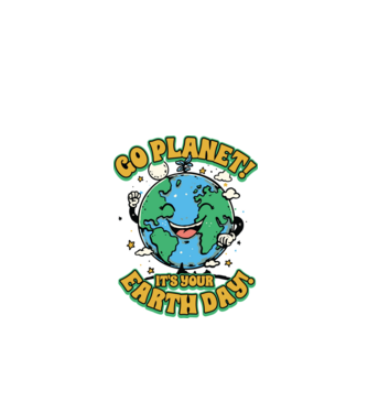 Go planet model alb pe tricou