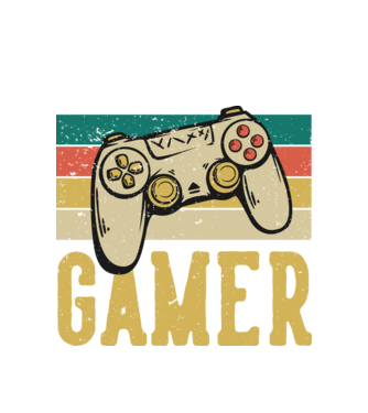 Retro gamer model alb pe tricou