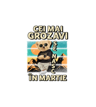 RETRO teddy MARTIE model alb pe tricou