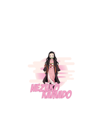 Demon Slayer  Nezuko model alb pe tricou